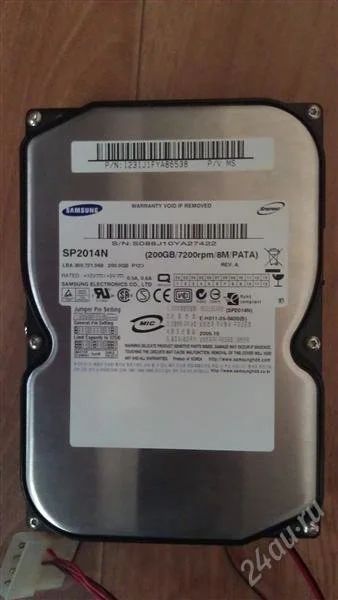 Лот: 2813721. Фото: 1. Жесткий диск 200 Гб Samsung c... Жёсткие диски (HDD)