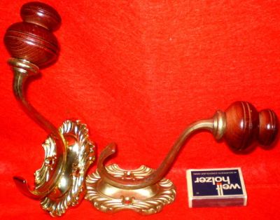 Лот: 6649236. Фото: 1. Вешалки настенные бронза дерево... Крючки, вешалки