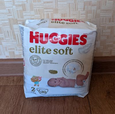 Лот: 25283597. Фото: 1. Подгузники Huggies Elite Soft... Детская гигиена