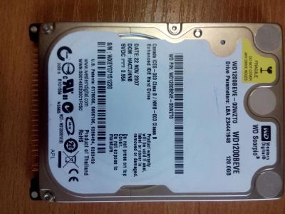 Лот: 9297064. Фото: 1. Жеский диск IDE 120ГБ. Жёсткие диски (HDD)