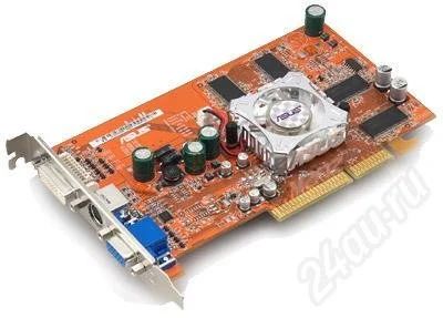 Лот: 443244. Фото: 1. AGP ASUS ATI RADEON 9550, RV350... Видеокарты