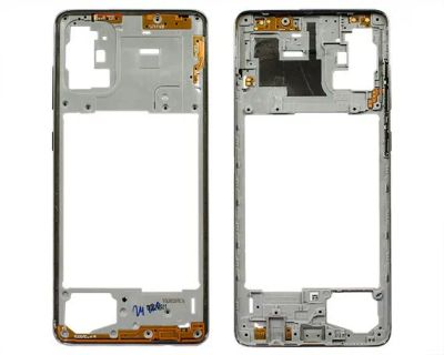 Лот: 20889079. Фото: 1. Средняя часть Samsung A71 белая... Корпуса, клавиатуры, кнопки