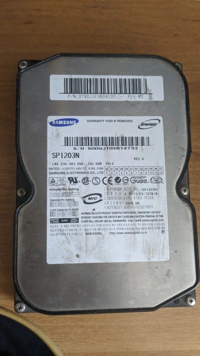 Лот: 17063538. Фото: 1. Жесткий диск Samsung 120 gb 7200... Жёсткие диски