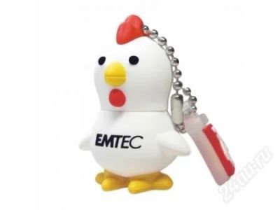 Лот: 2569341. Фото: 1. флешка usb 4gb emtec chicken. USB-флеш карты