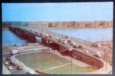 Лот: 6864845. Фото: 1. Открытка Ленинград. Мост Александра... Открытки, конверты