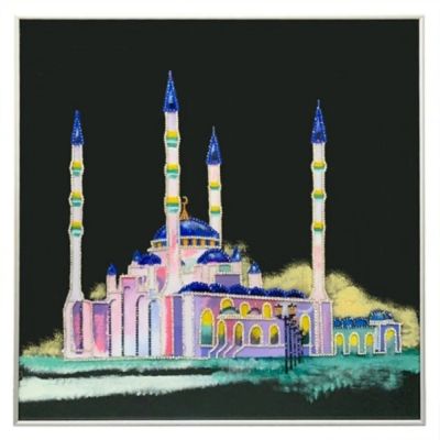 Лот: 21291127. Фото: 1. Картина Мечеть Сердце Чечни с... Произведения