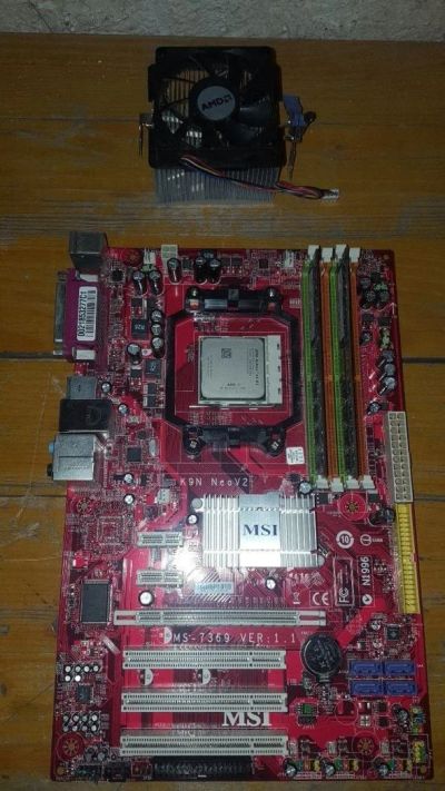 Лот: 10229496. Фото: 1. MSI K9N Neo V2 MS-7369 Ver.1.1... Комплекты запчастей
