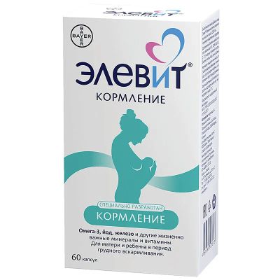 Лот: 24611680. Фото: 1. Элевит Кормление капсулы 60 шт. Лекарства