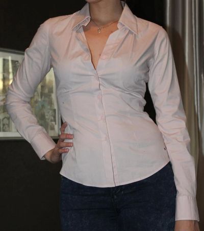 Лот: 3153055. Фото: 1. Розовая рубашка Tommy Hilfiger. Блузы, рубашки