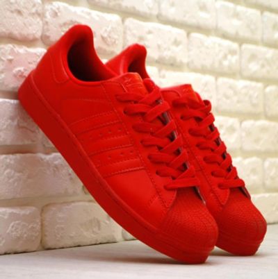 Лот: 8266196. Фото: 1. Кроссовки Adidas superstar red. Кеды, кроссовки, слипоны