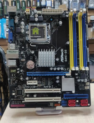 Лот: 21116090. Фото: 1. Мат. плата ASRock G41C-GS r2.0... Материнские платы