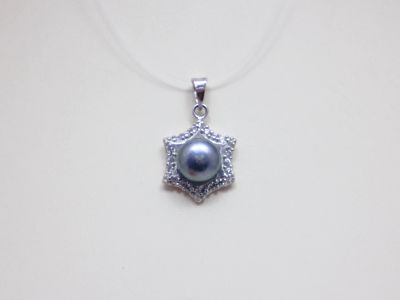 Лот: 14611239. Фото: 1. СЕРЕБРЯНЫЙ КУЛОН С ЖЕМЧУГОМ И... Кулоны, подвески