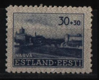 Лот: 10763526. Фото: 1. Эстония 1941г - Нарва - чистая. Марки