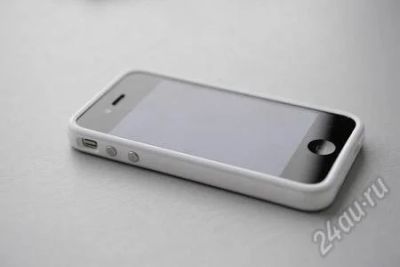 Лот: 1633890. Фото: 1. Чехол-Бампер iPhone 4G/4S (Белый... Чехлы, бамперы