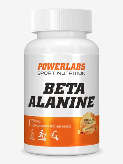Лот: 25682134. Фото: 1. Powerlabs, Бета Аланин, 120 капсул... Другое (спортивная одежда)
