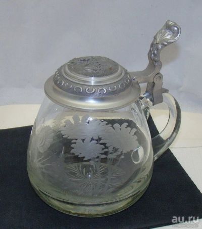 Лот: 11996780. Фото: 1. Кружка пивная из богемского хрусталя... Фарфор, керамика