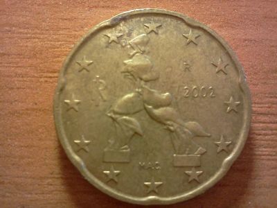 Лот: 6280774. Фото: 1. 20 евроцентов италия. Европа