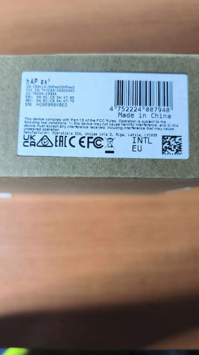 Лот: 24642375. Фото: 1. Роутер WiFi 6 AX Mikrotik hAP... Маршрутизаторы (роутеры)