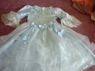 Лот: 12575091. Фото: 1. платье голубое на 8-10лет. Платья, сарафаны