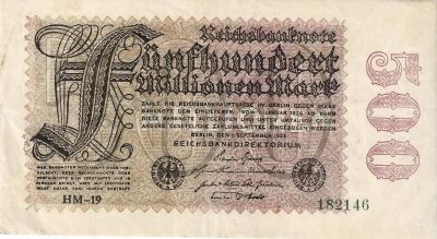 Лот: 17066094. Фото: 1. 500 млн. марок 1923 год. Германия... Германия и Австрия
