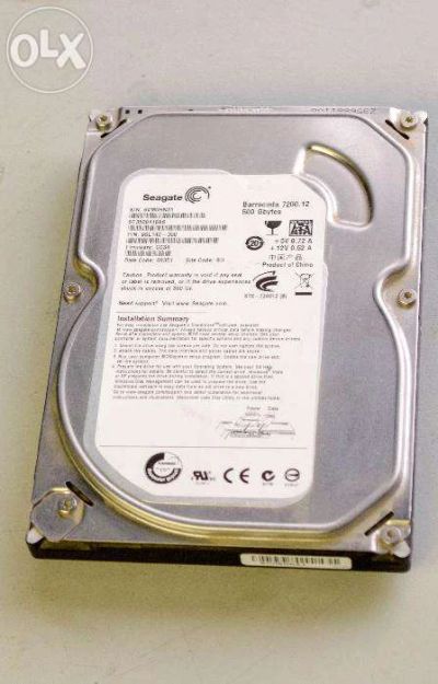 Лот: 6034151. Фото: 1. Жесткий диск 500Gb Seagate Barracuda... Жёсткие диски (HDD)