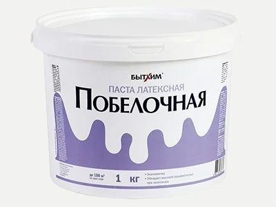 Лот: 23274933. Фото: 1. Паста побелочная Бытхим 1кг (промтара... Краски, лаки, растворитель