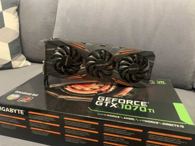 Лот: 19522519. Фото: 1. GeForce GTX 1070 Ti Gigabyte Gaming. Видеокарты