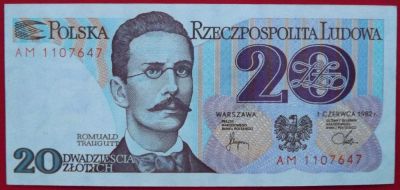Лот: 1597570. Фото: 1. (№846-2) 20 злотых 1982 (Польша... Европа