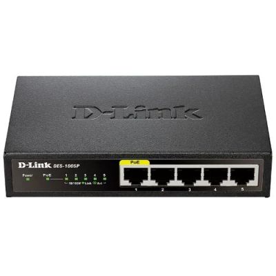 Лот: 4654395. Фото: 1. Коммутатор D-Link DES-1005P 5-port... Маршрутизаторы (роутеры)