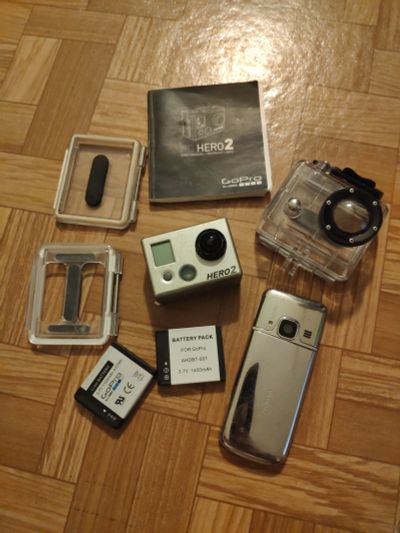 Лот: 25632709. Фото: 1. GoPro hero 2, аквабокс, Nokia... Экшн камеры