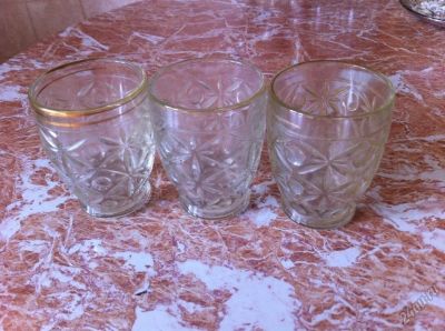 Лот: 5686767. Фото: 1. Старенькие стопки, 3 шт. Кружки, стаканы, бокалы