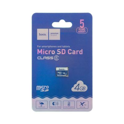 Лот: 25800285. Фото: 1. КАРТА ПАМЯТИ HOCO microSDHC 4GB... Карты памяти