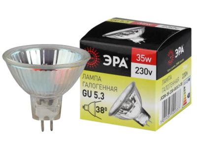 Лот: 17283676. Фото: 1. Лампа галогенная ЭРА GU5.3-JCDR-MR16-35W-230V... Лампочки