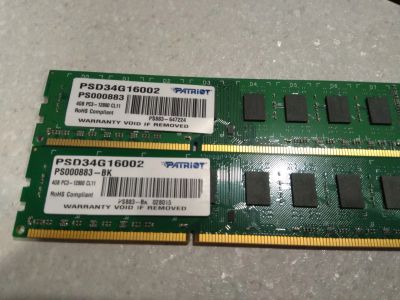 Лот: 17049162. Фото: 1. Оперативная память Patriot 2x4gb. Оперативная память