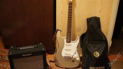 Лот: 2460035. Фото: 1. Электрогитара Fender + Комбоусилитель... Гитары