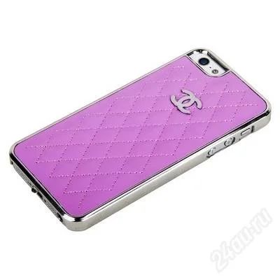 Лот: 2384756. Фото: 1. Накладка Chanel для iPhone 5 серебряная... Чехлы, бамперы