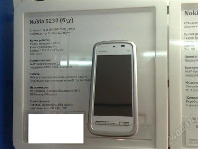 Лот: 635358. Фото: 1. Nokia 5230, б.у. Состояние хорошее... Кнопочные мобильные телефоны