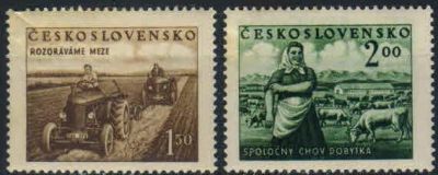 Лот: 19681709. Фото: 1. 1951. Чехословакия. Сельское хозяйство... Марки