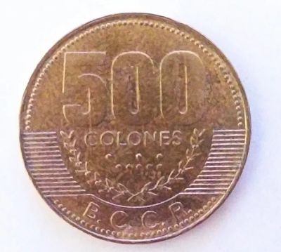 Лот: 25582585. Фото: 1. Коста-Рика 500 колон 2003 первый... Америка