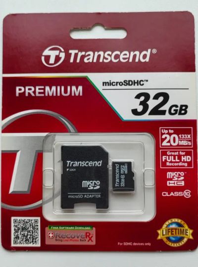 Лот: 25820560. Фото: 1. Карта памяти Transcend microSDHC... Карты памяти