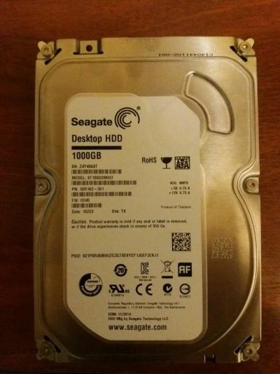 Лот: 12311185. Фото: 1. Жесткий диск hdd 1000GB. Жёсткие диски (HDD)