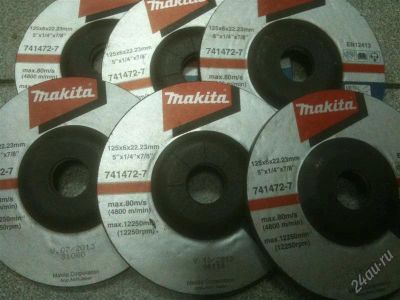Лот: 952499. Фото: 1. Диск шлифовальный 125*6*22 Makita... Расходные материалы, сменные насадки