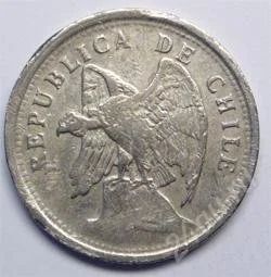 Лот: 74410. Фото: 1. Чили. 20 сентавос 1925г. Редкость... Америка