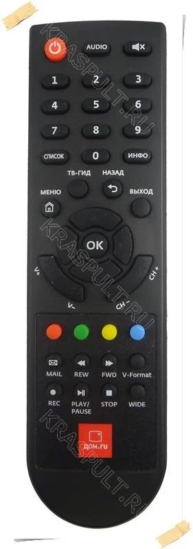 Лот: 11081081. Фото: 1. Пульт DOM.RU - DOM.РУ TV, DMT... Пульты ДУ