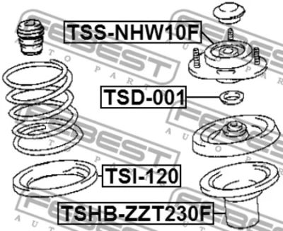 Лот: 18582425. Фото: 1. Опора переднего амортизатора TSSNHW10F... Ходовая, подвеска, рулевое управление