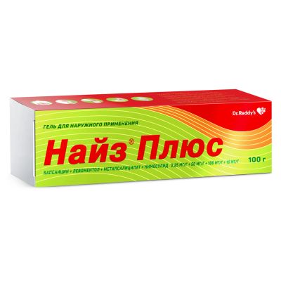 Лот: 24175829. Фото: 1. Найз плюс гель д наруж прим. 100г. Лекарства