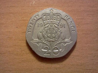 Лот: 6320047. Фото: 1. 20 пенсов великобритания. Великобритания и острова