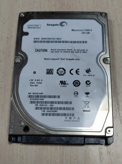 Лот: 19555343. Фото: 1. HDD для ноутбука 2.5",250 Гб... Жёсткие диски (HDD)