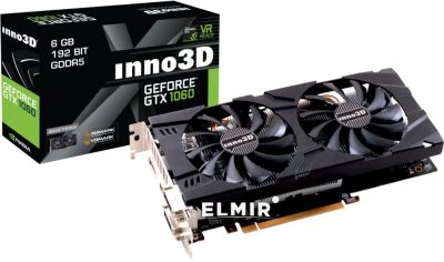 Лот: 10639991. Фото: 1. Inno3D GeForce GTX 1060 X2 6GB. Видеокарты