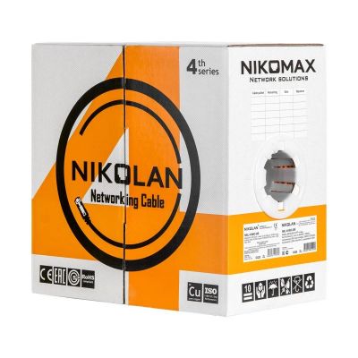 Лот: 17394333. Фото: 1. Витая пара 305m Cu Nikolan UTP... Другое (компьютеры, оргтехника, канцтовары)
